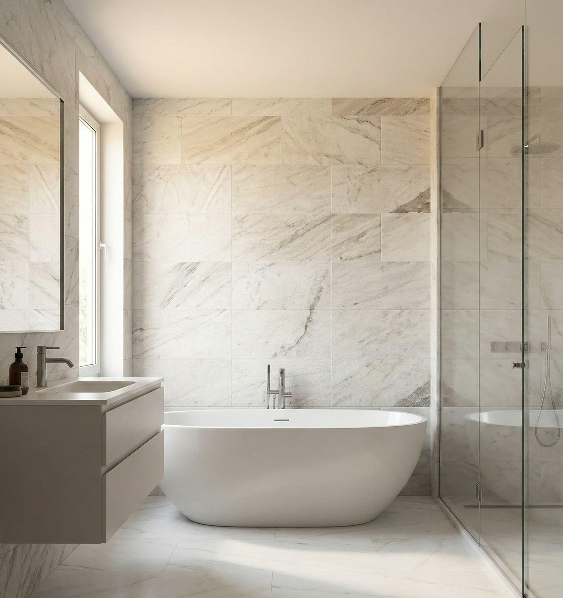 12x24 White Marble for Wall Décor