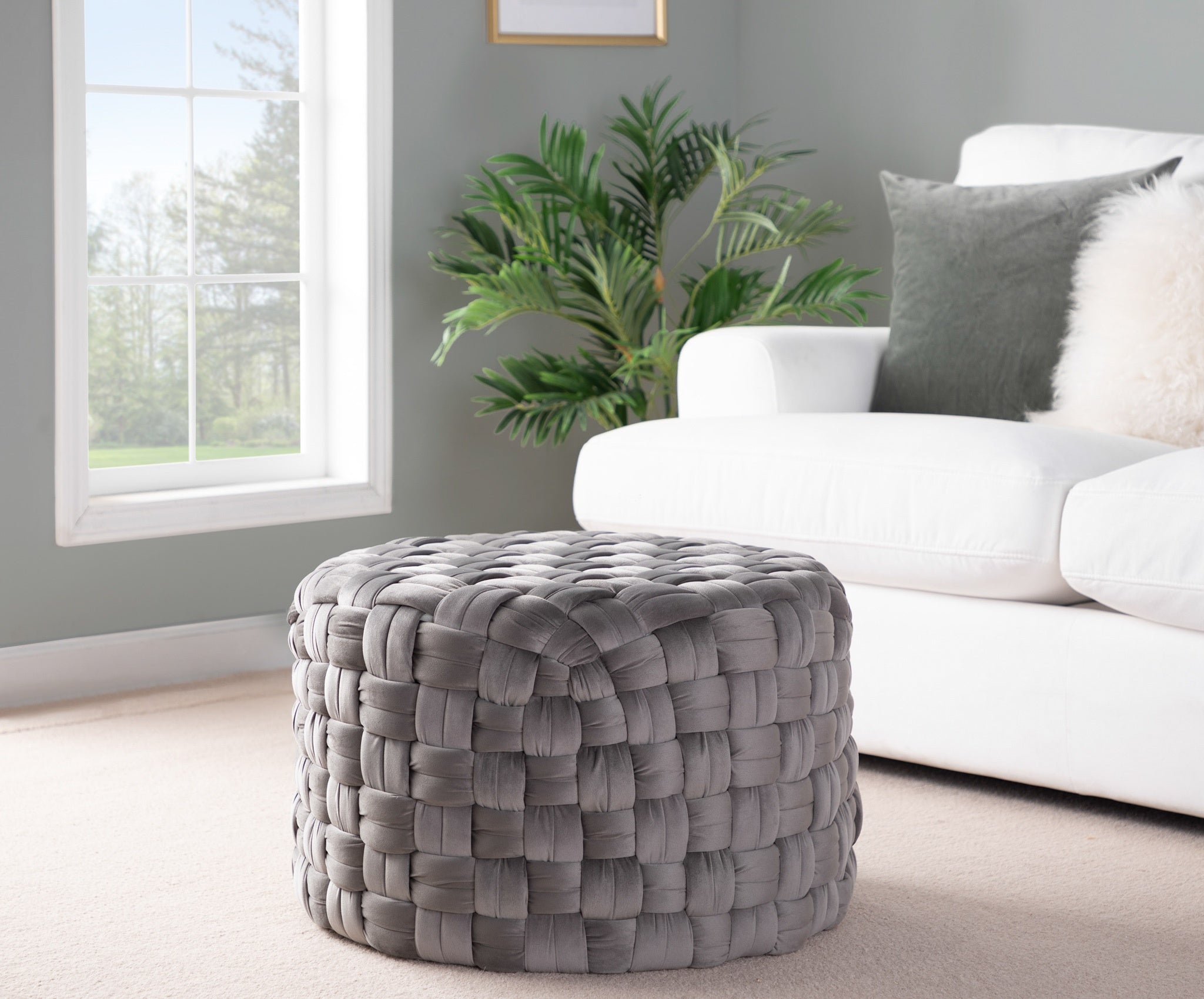 Round 24" Ottoman in Dark