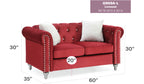 Stylish Burgundy Loveseat