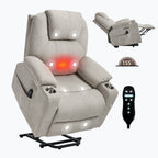 Up To 350 LBS Polyester Power Lift Recliner Chair