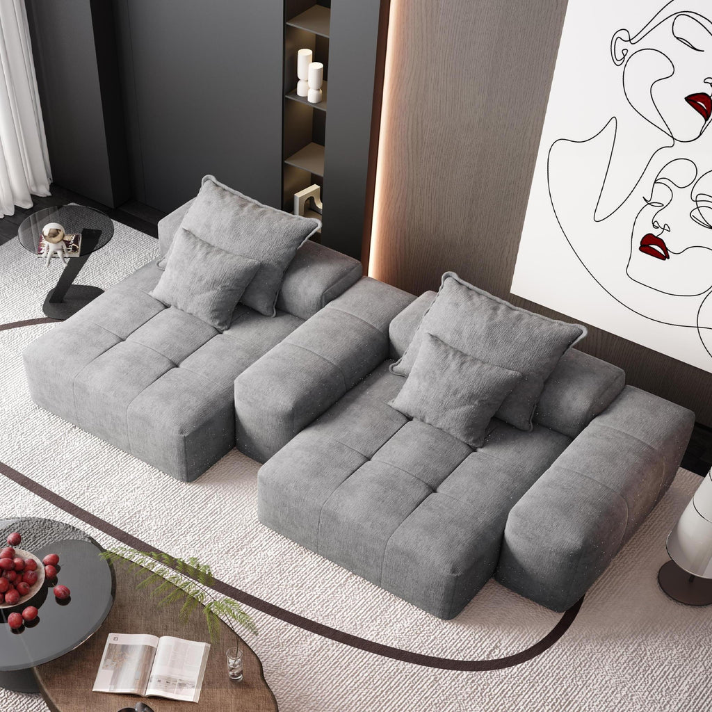 Modern Oversized Modular Sectional Sofa With Chaise Lounge