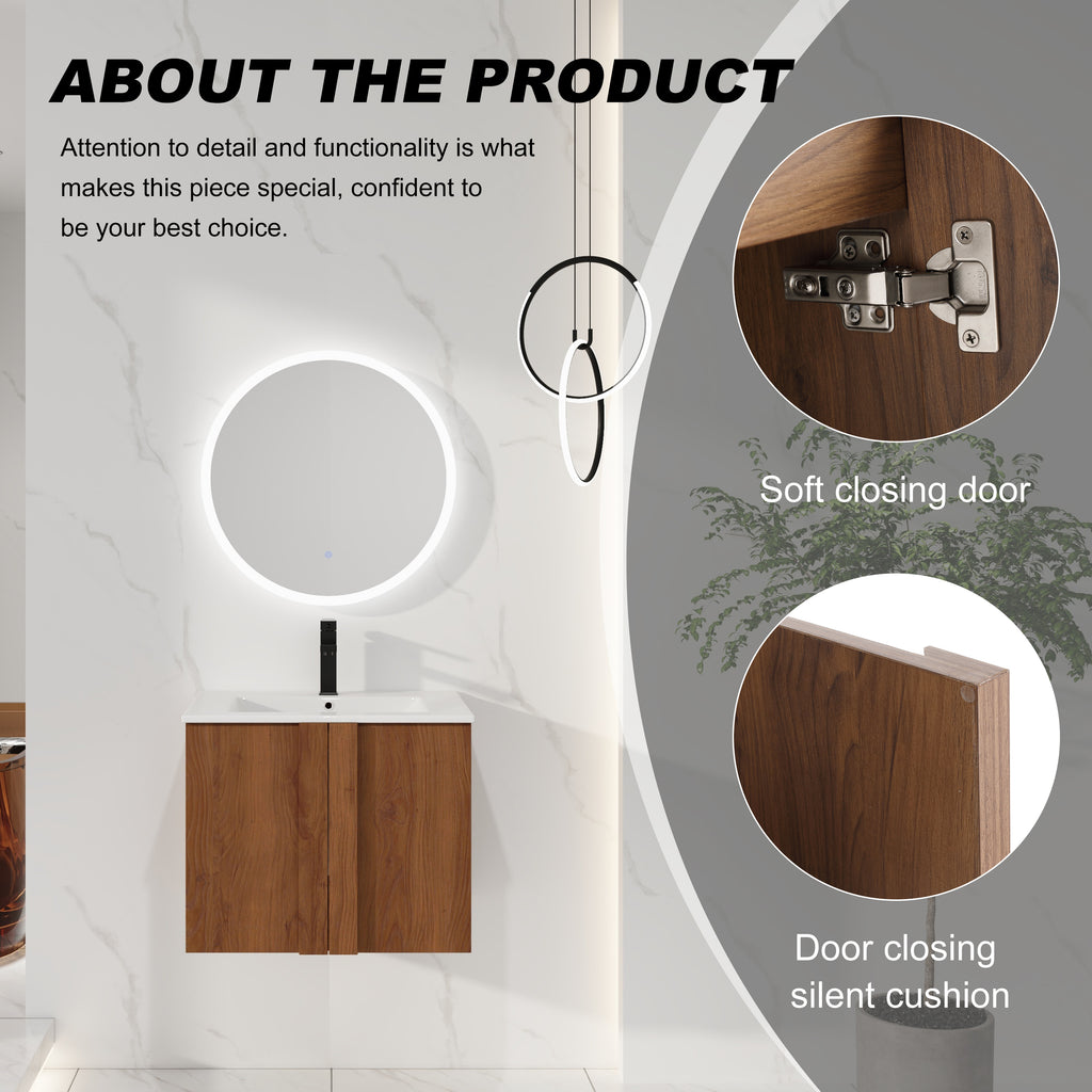 24" Floating Bathroom Vanity with Sink Combo