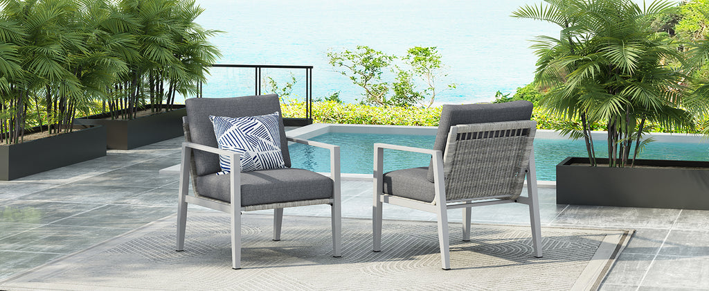 Set of 2 Patio Lounge Chairs