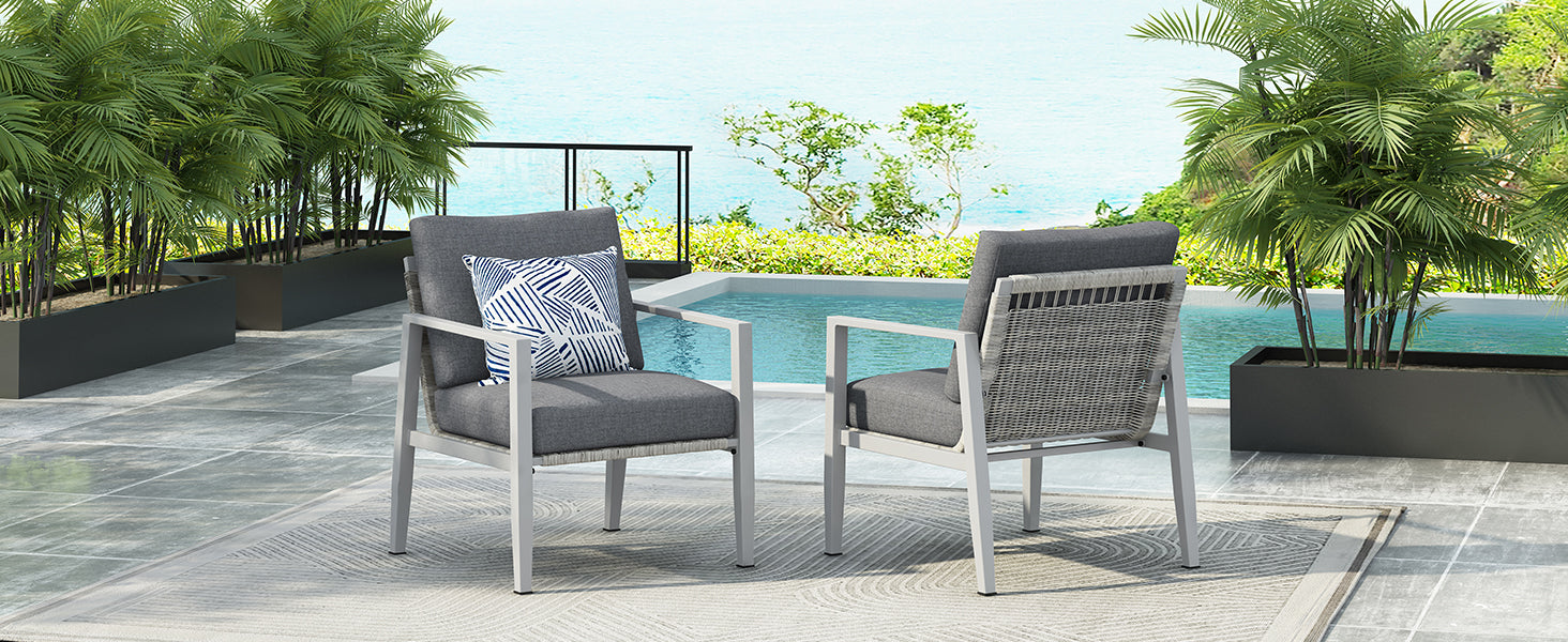 Set of 2 Patio Lounge Chairs