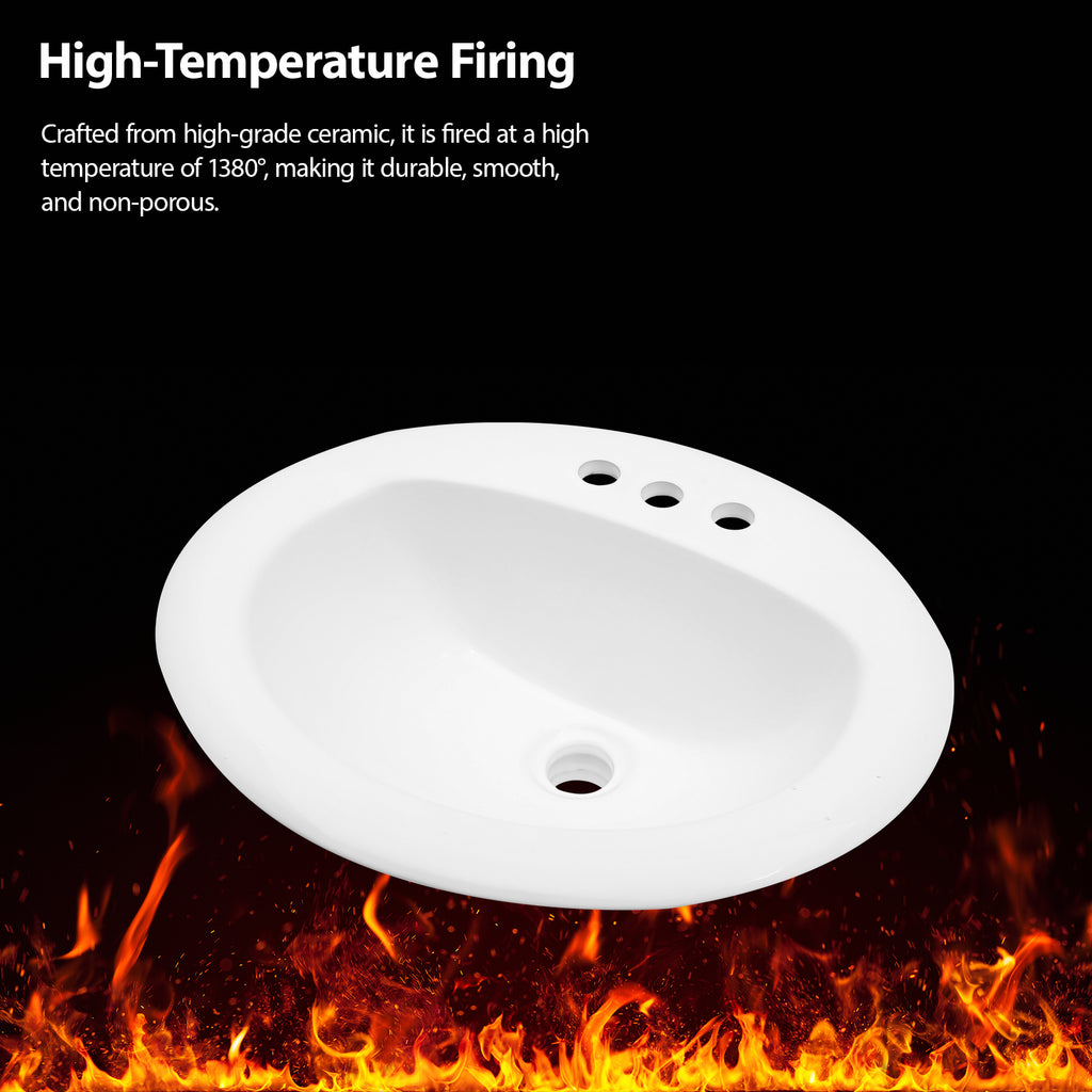 20.3 Inch Drop In Bathroom Sink