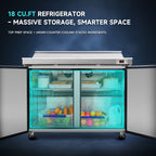 Orikool 60 IN Commercial Refrigerators Sandwich & Salad Prep Table