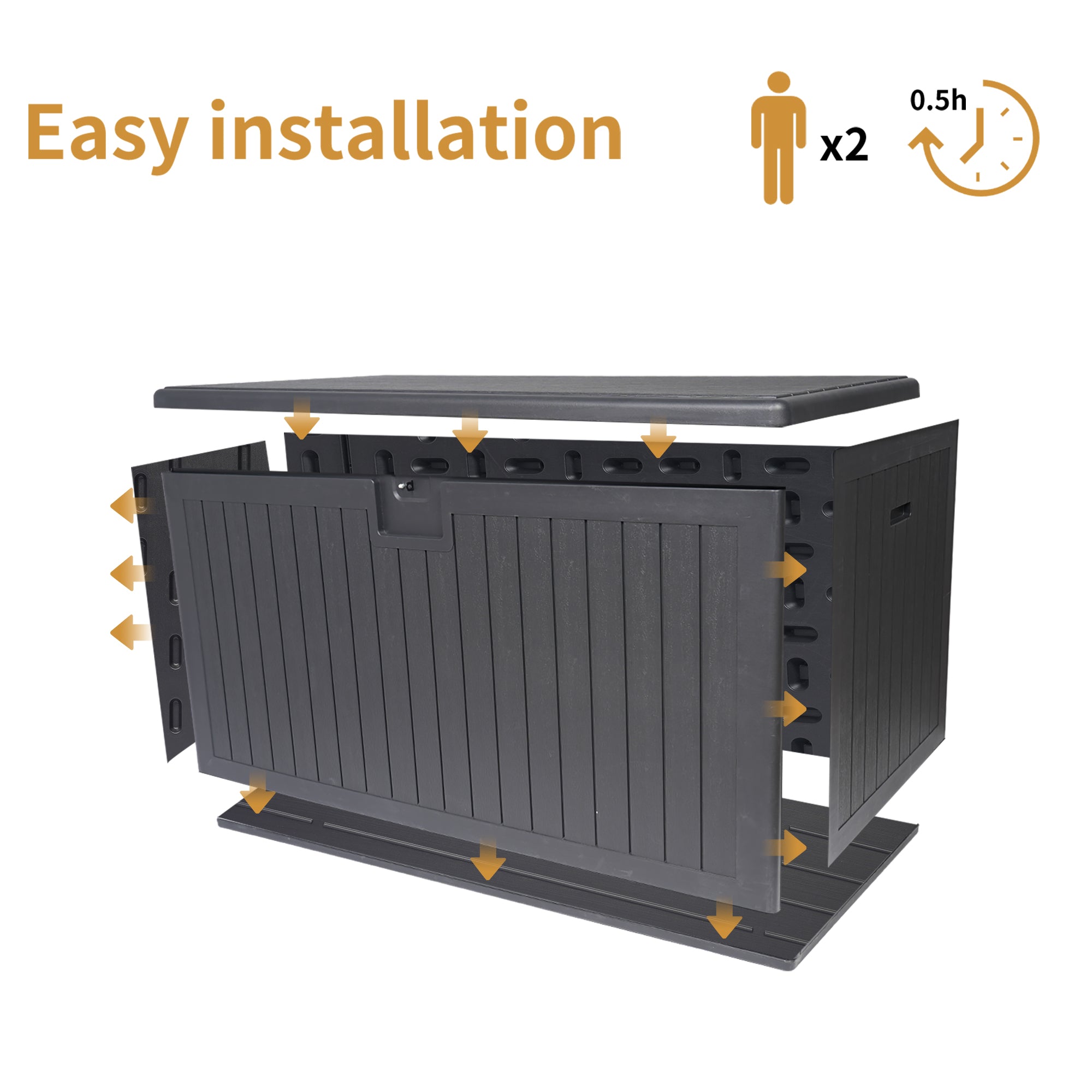 230 Gallon Resin Outdoor Deck Box