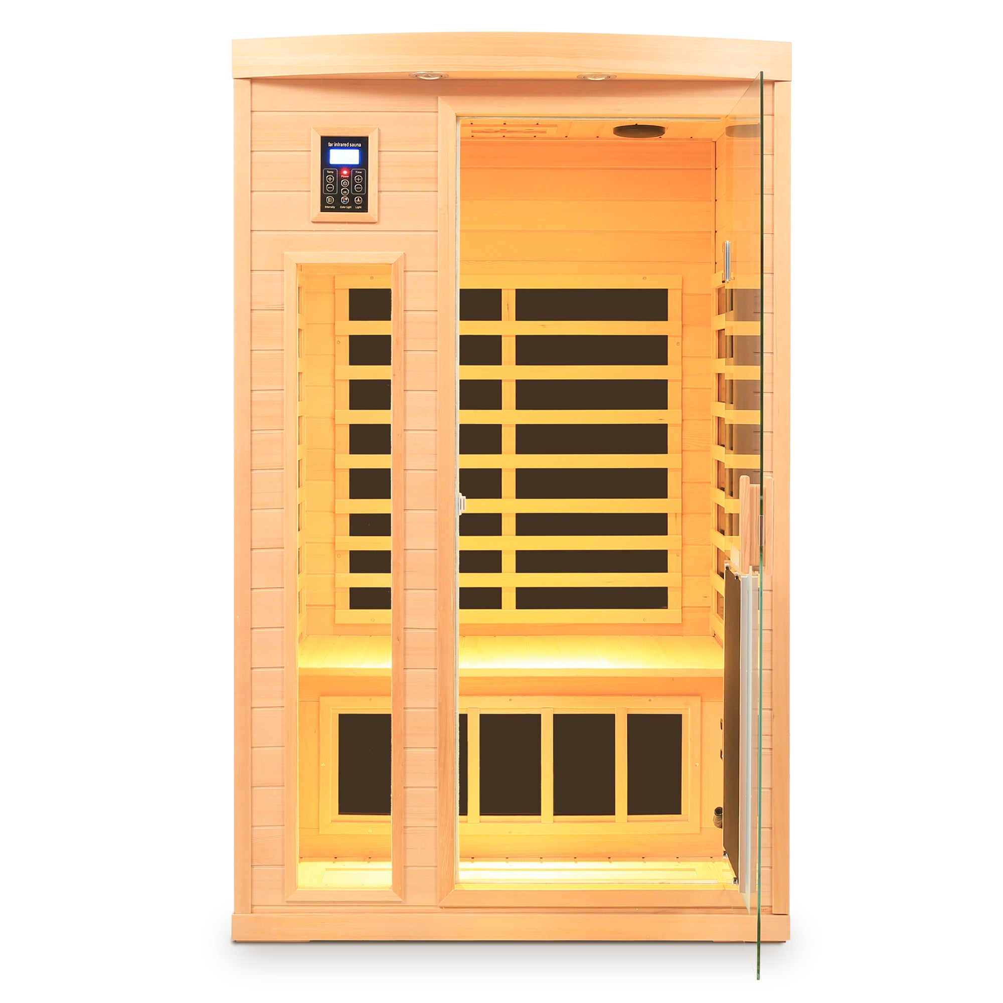 Low EMF Hemlock Wood Far-Infrared Indoor Two Person Sauna Room
