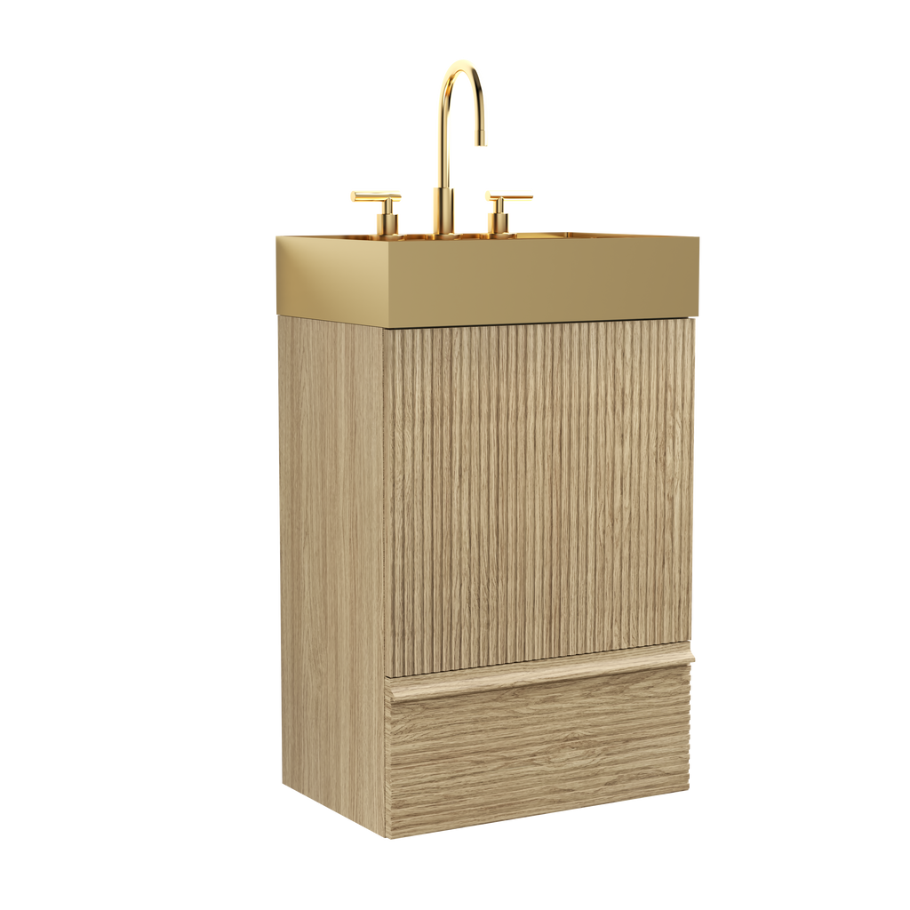 Gada 20" Striped Light Bathroom Vanity