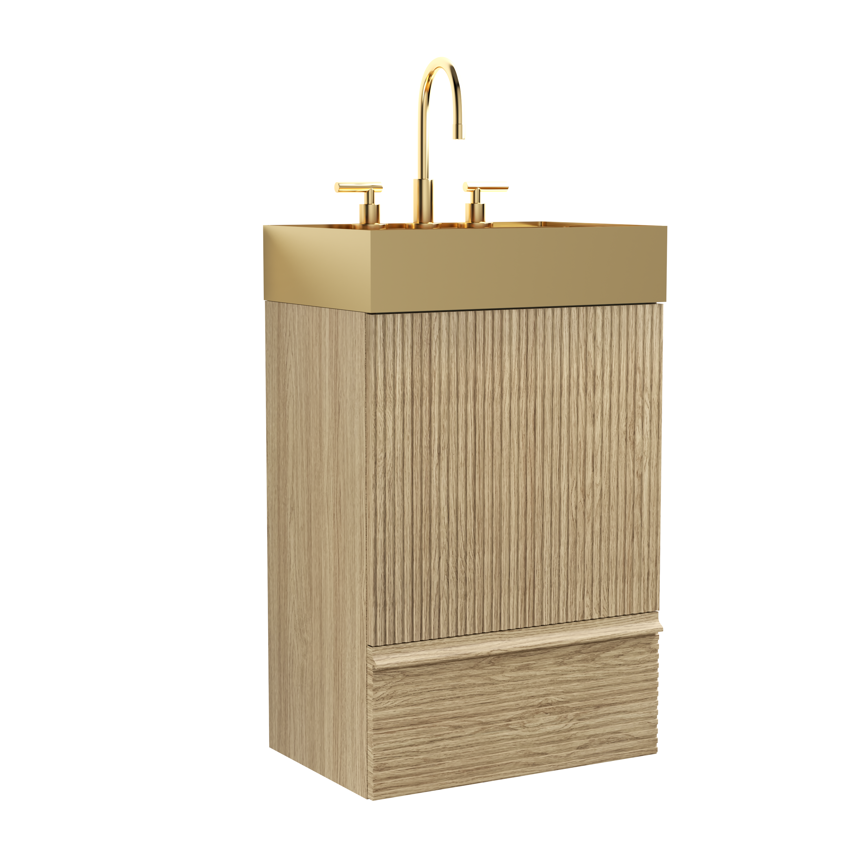Gada 20" Striped Light Bathroom Vanity