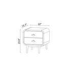 Alexa Mid Century Modern Style Night Stand