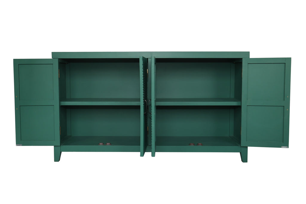 59" Green Accent Cabinet with 4 Doors