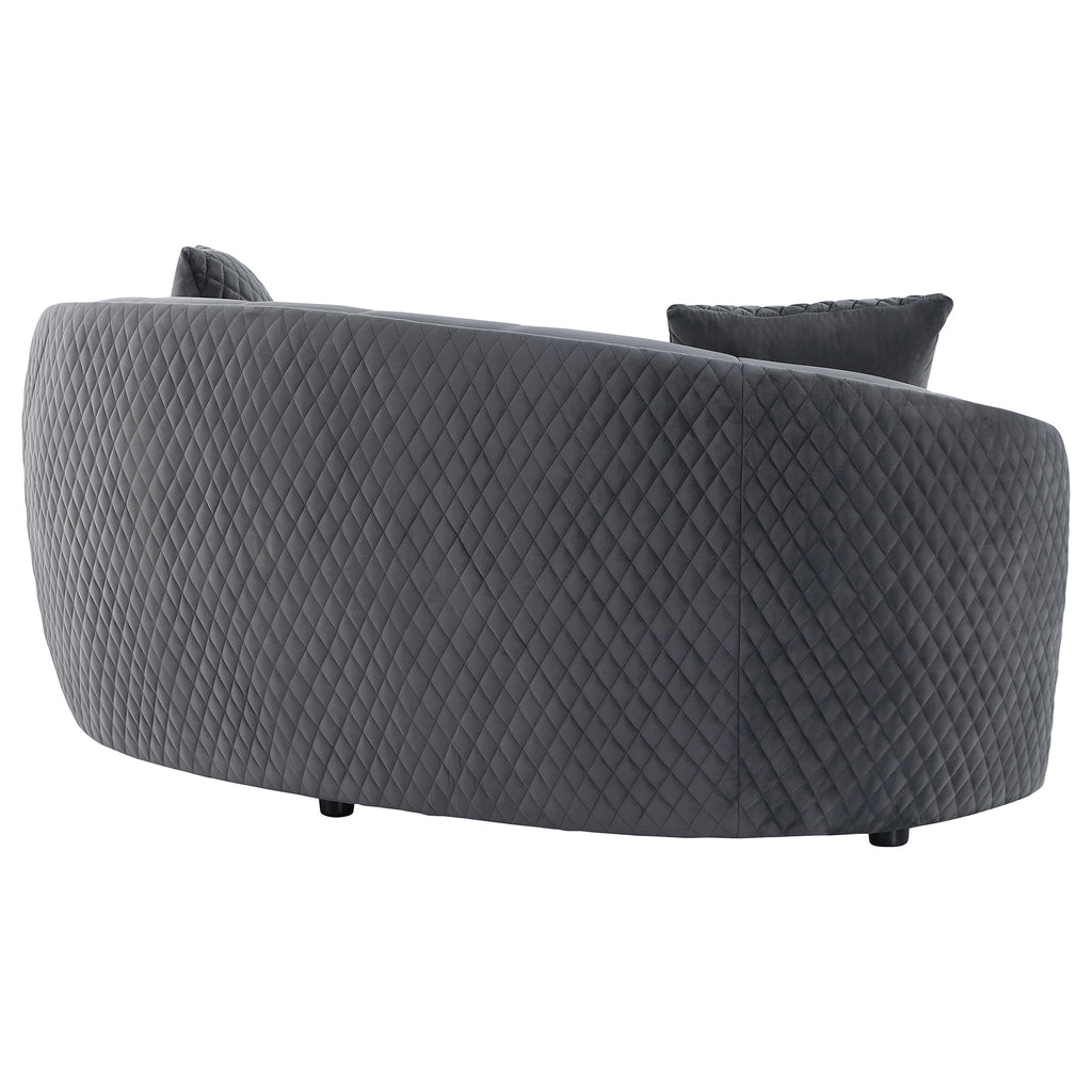 Lorraine Dark Upholstered Loveseat