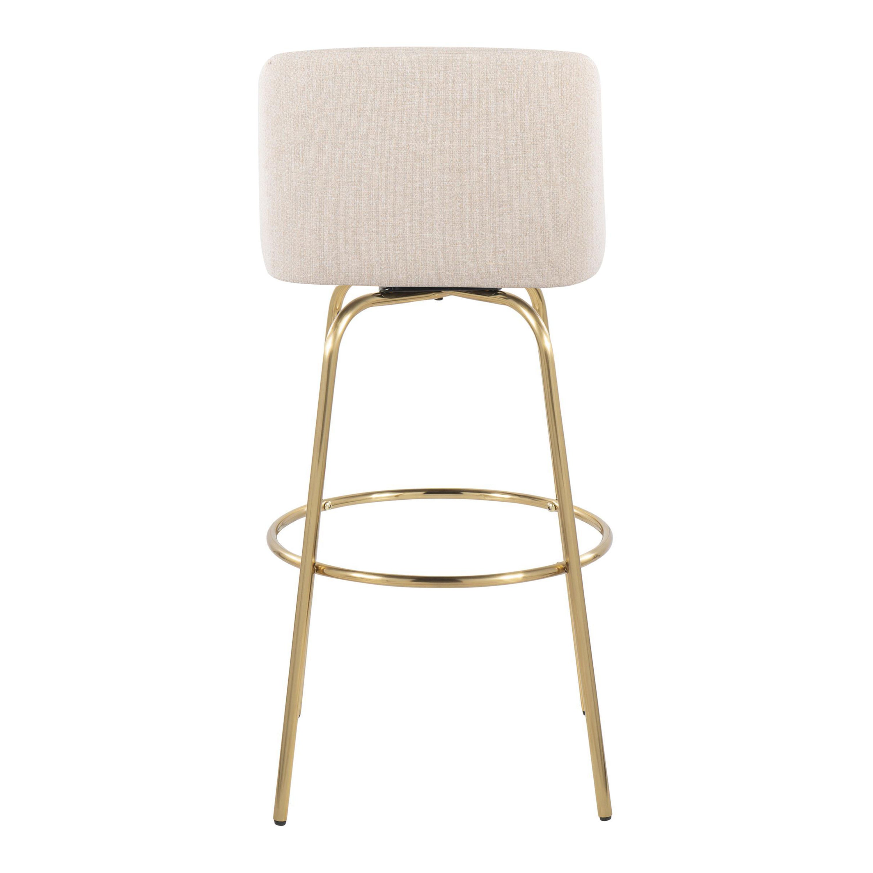 30" Contemporary Fixed Height Barstool with Swivel