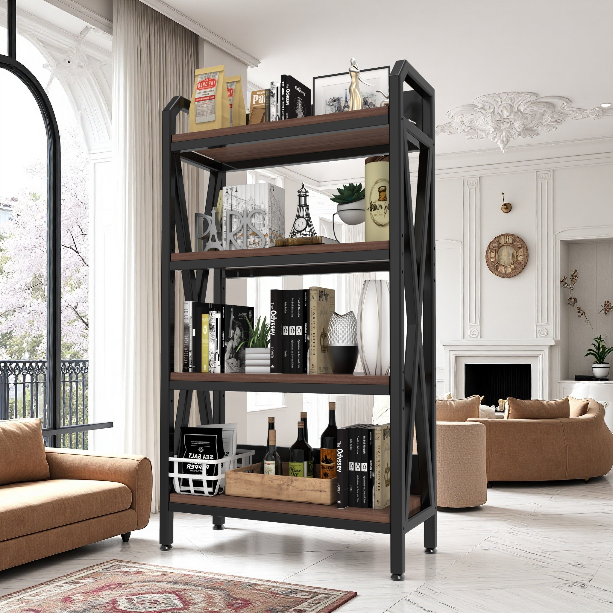 56.30'' Bakers Rack 4-Level Storage Shelves