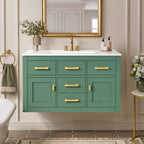 36" Wall Mounted Bathroom Cabinet – French Style Bathroom Vanity