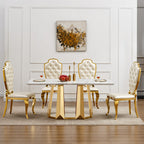 Marble Dining Table for 6 People