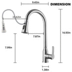 High Arc Single Handle Stainless Steel Brushed Nickel Kitchen Faucet