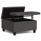 Harrison 30 Inch Wide Small Square Coffee Table Storage Ottoman