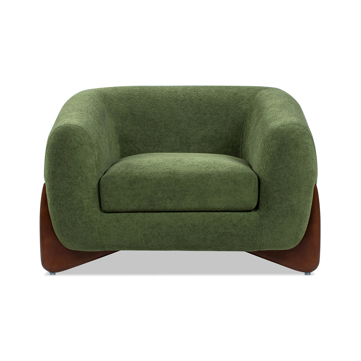 Alpine 44-Inch Sherpa Arm Chair, Moss