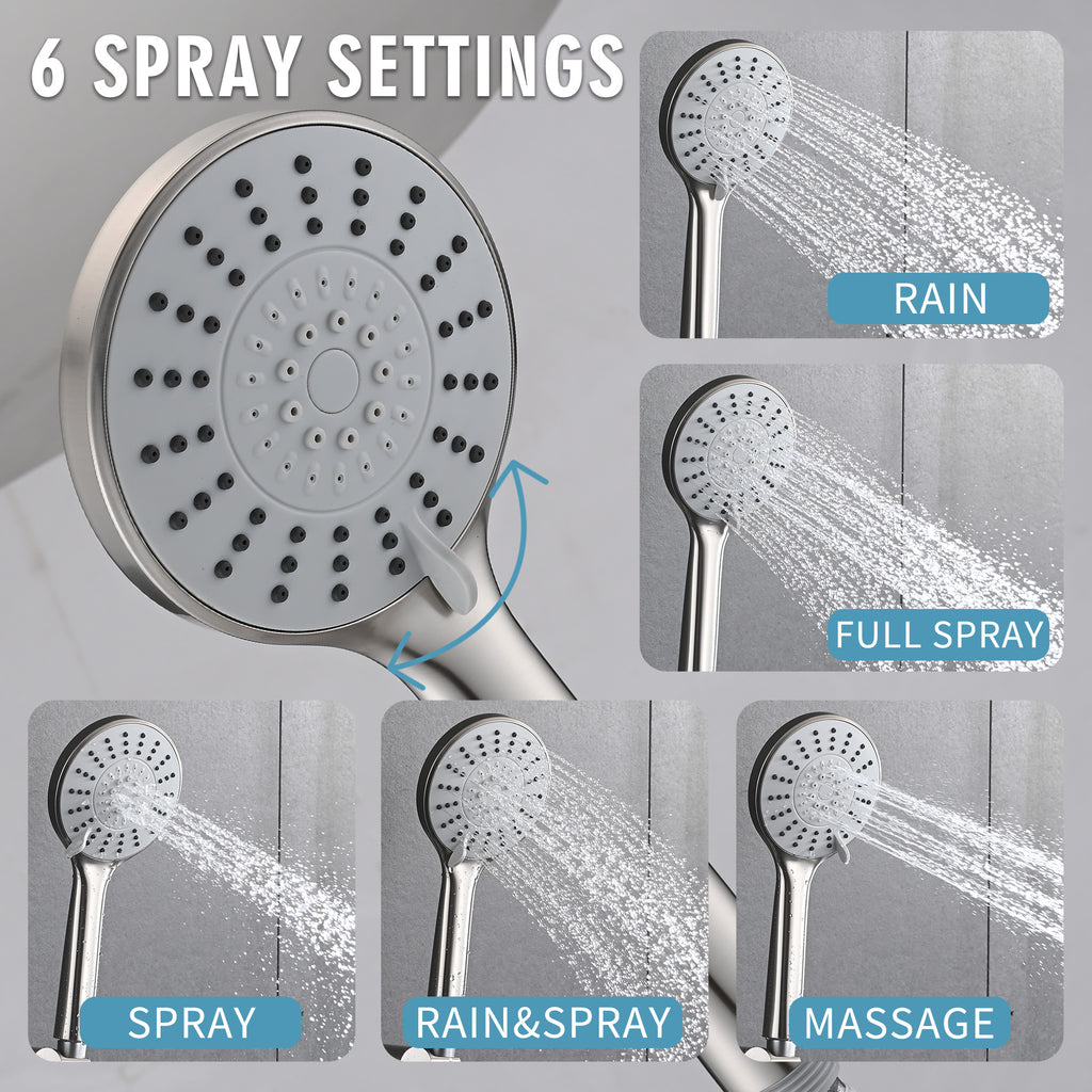 10 Inches Wall Mounted Shower with High Pressure Rain Shower Head