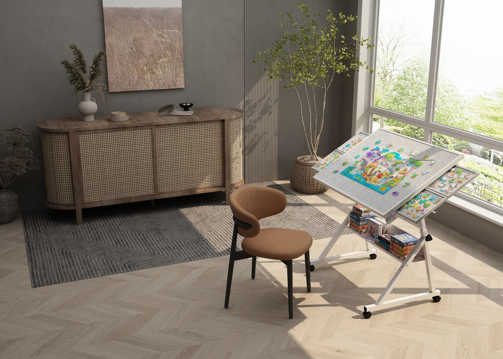 1500 Piece Jigsaw Puzzle Metal Table with 4 Trays