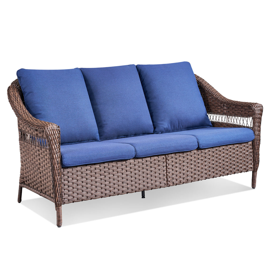 67.3" Outdoor Wicker Patio Sofa