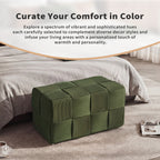 Ottoman Foot Rest in Soft Corduroy Design