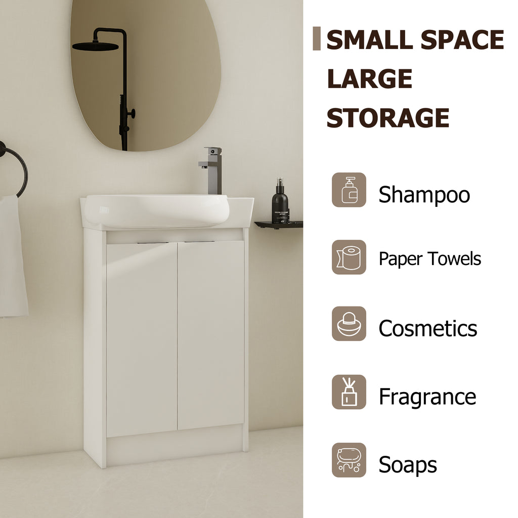 23" Freestanding Bathroom Vanity with Sink
