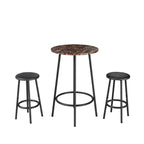 3-Piece Bar Table Set with 2 Bar Stools