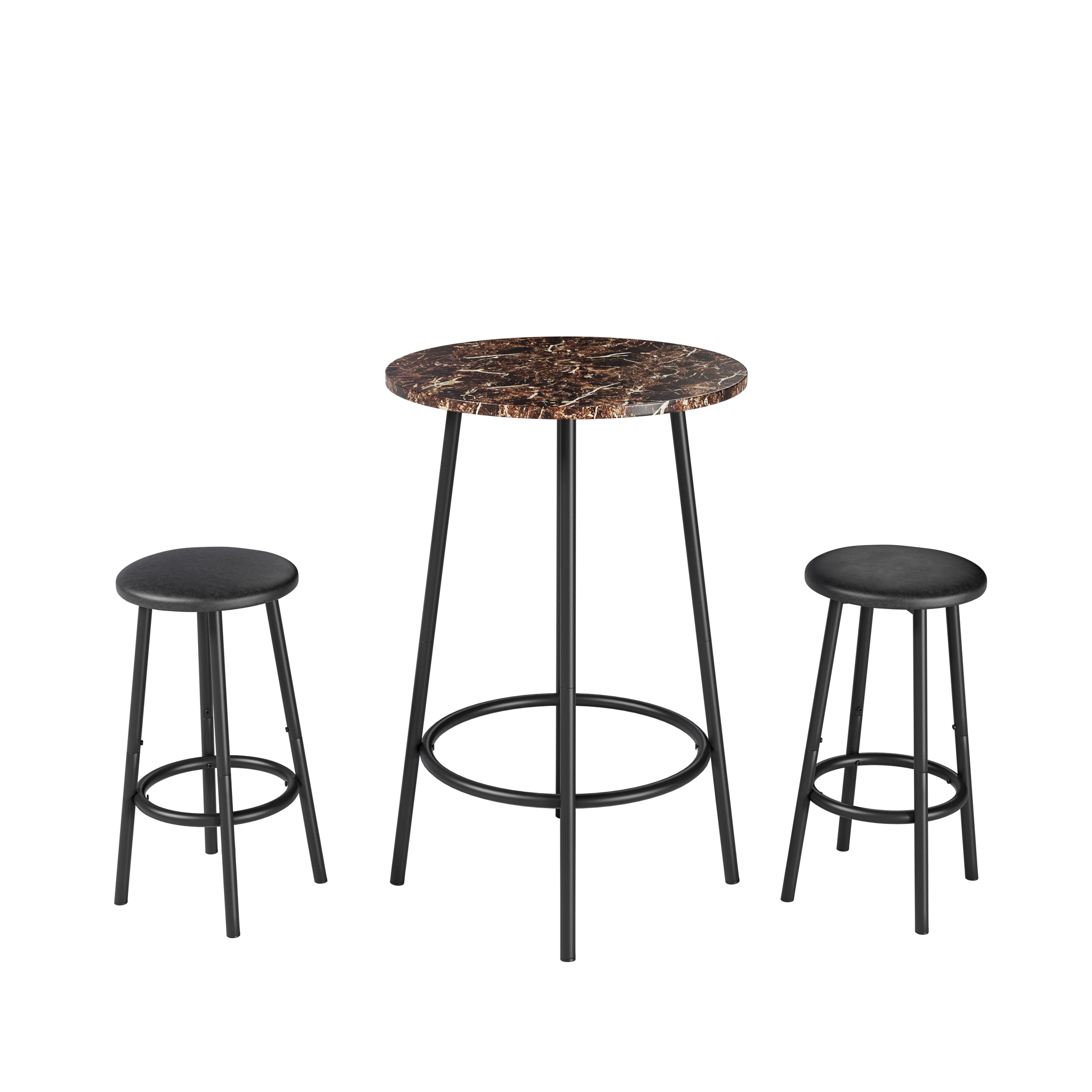 3-Piece Bar Table Set with 2 Bar Stools