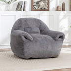Comfy Faux Fur Bean Bag Chair with Back Support