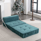 Green Folding Sofa - Futon Sleeper Chair