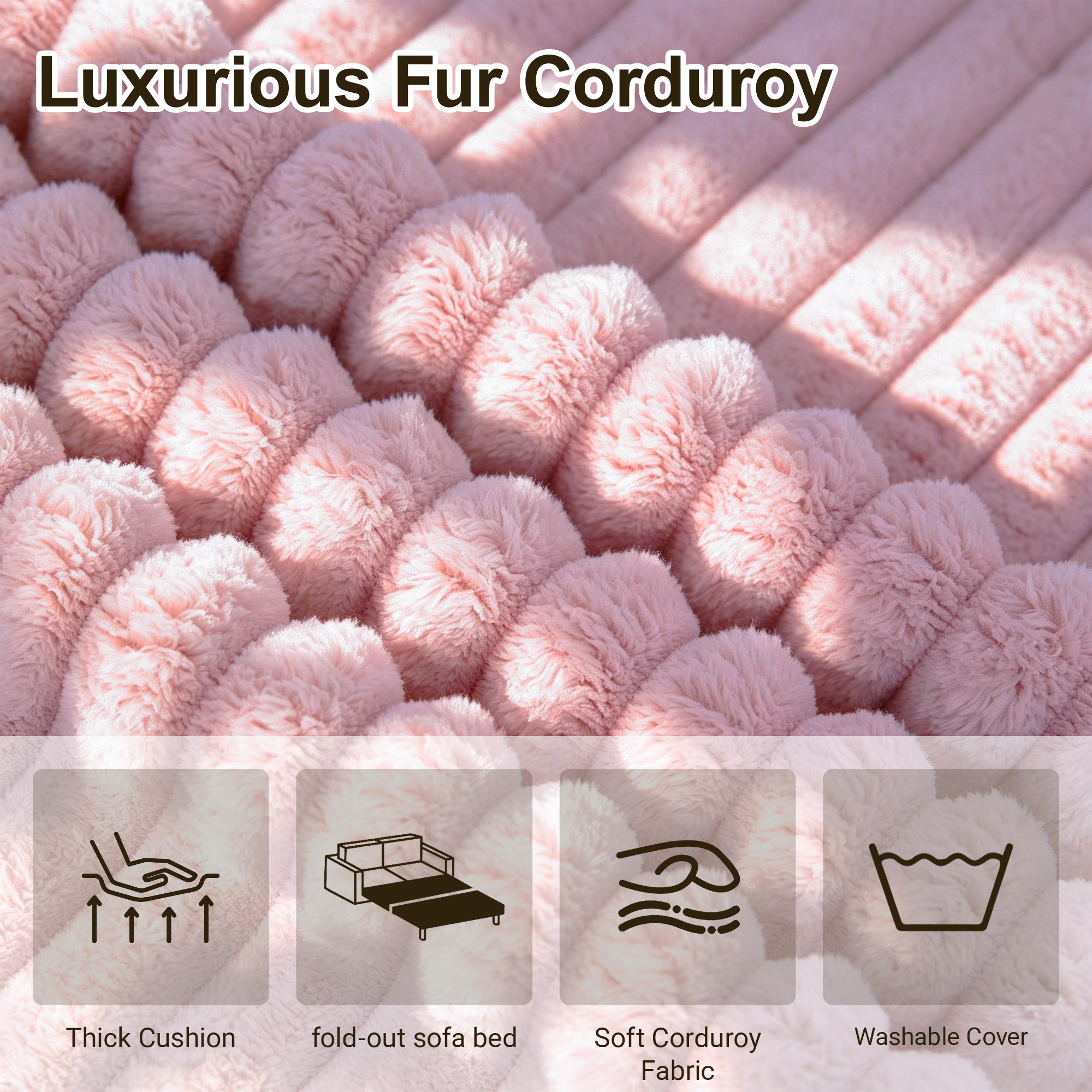55 Inch Convertible Futon Sofa Bed