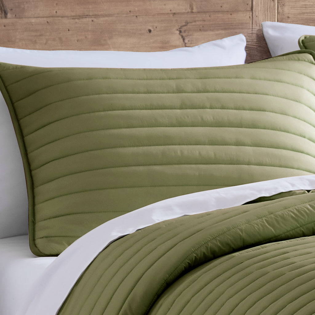 Excursion Puffer Quilted Comforter Set - 3 Pc F/Q Army