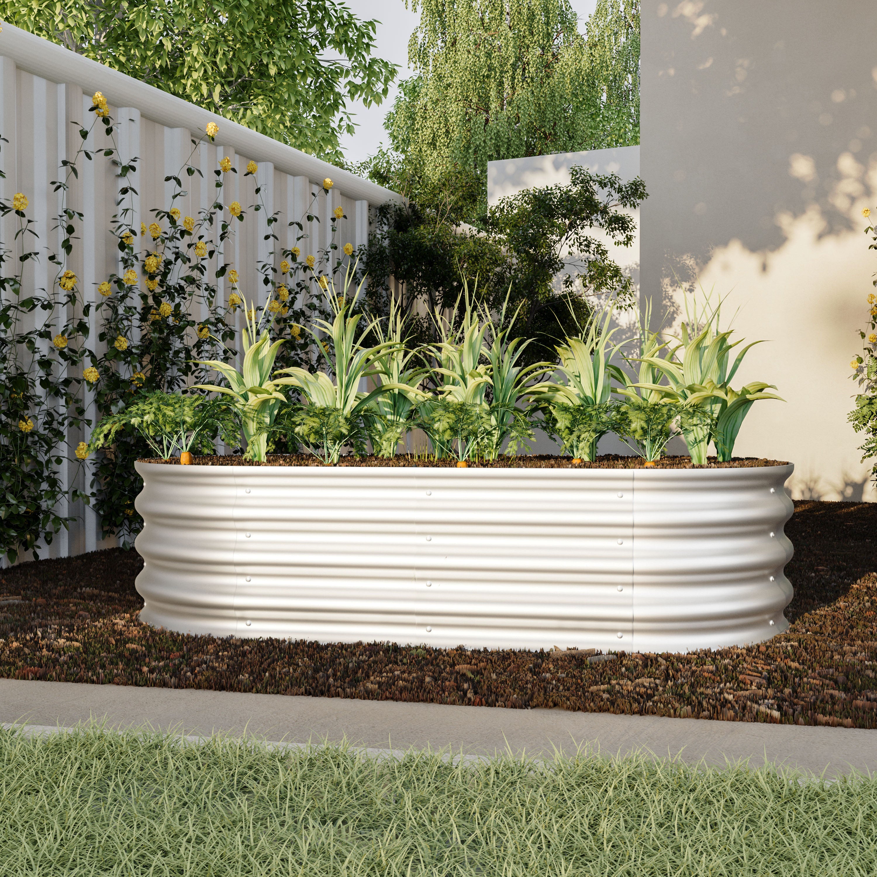 2-Piece 4x2x1ft Raised Garden Bed Kit