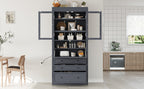 TOPMAX Freestanding Kitchen Pantry Storage Cabinet