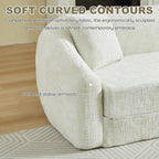87-Inch Curved Convertible Sofa Recliner