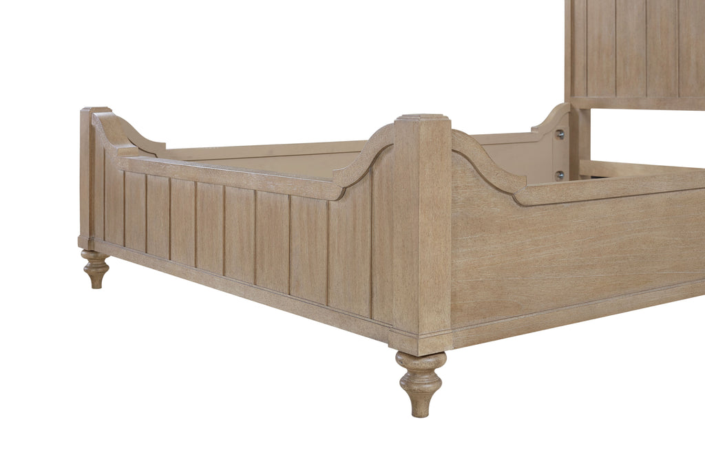 Queen Panel Bed in Unique Sand Finish