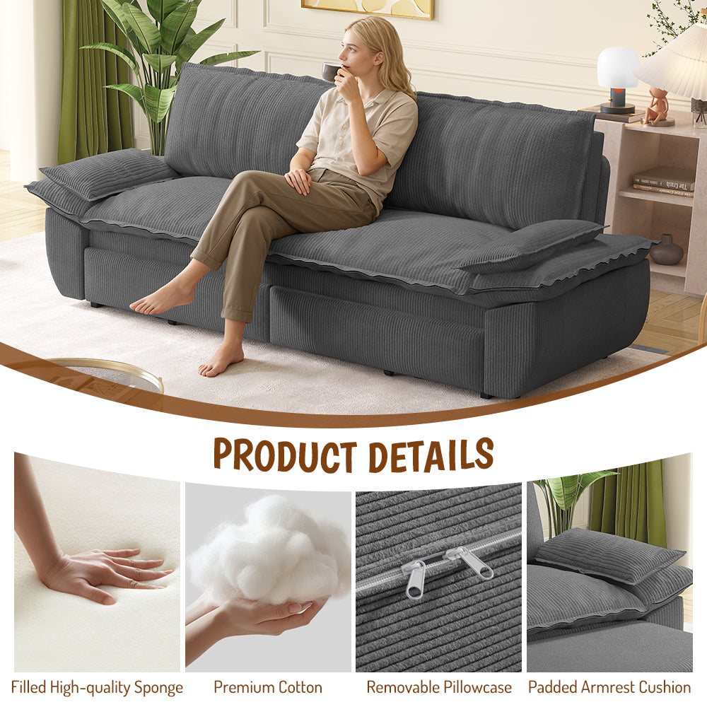 3-in-1 Convertible Sleeper Sofa Bed