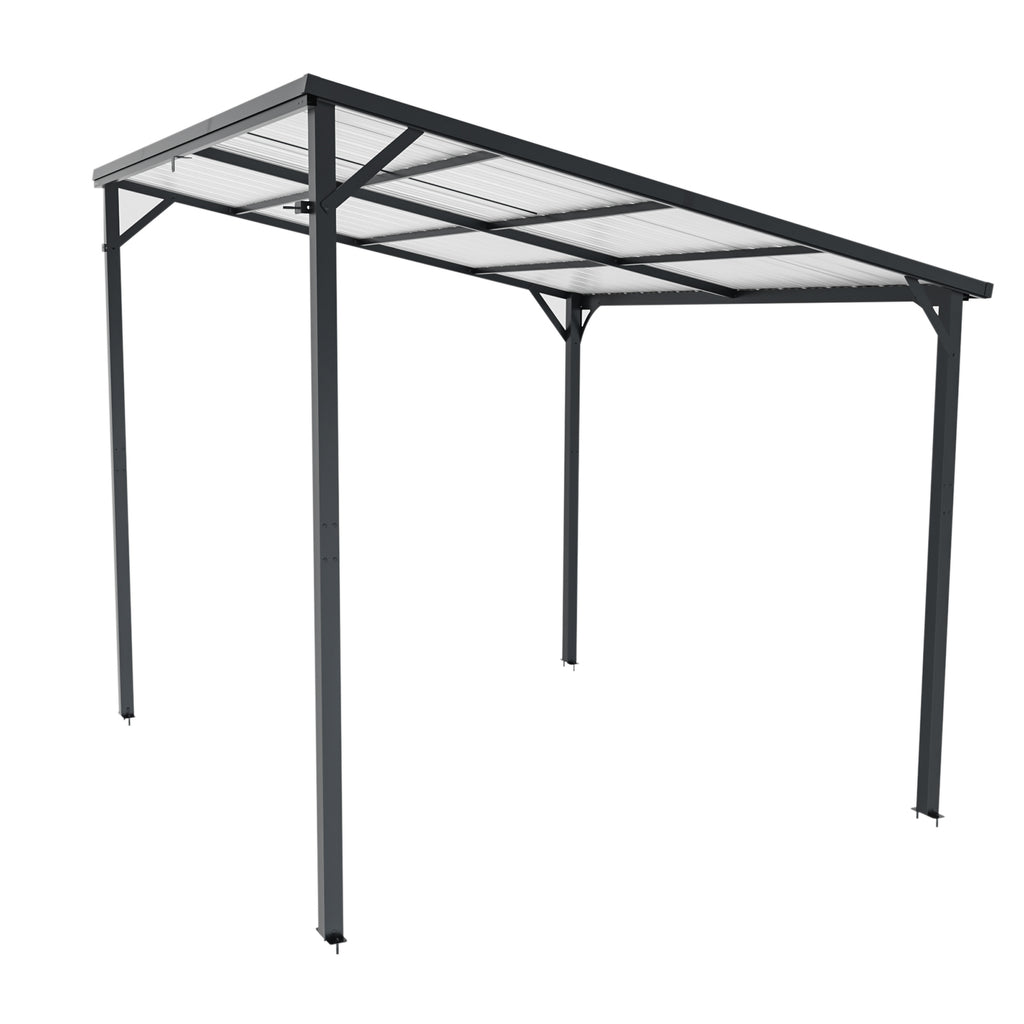 Outdoor Metal Pergola 8' x 10' with Inclined Roof