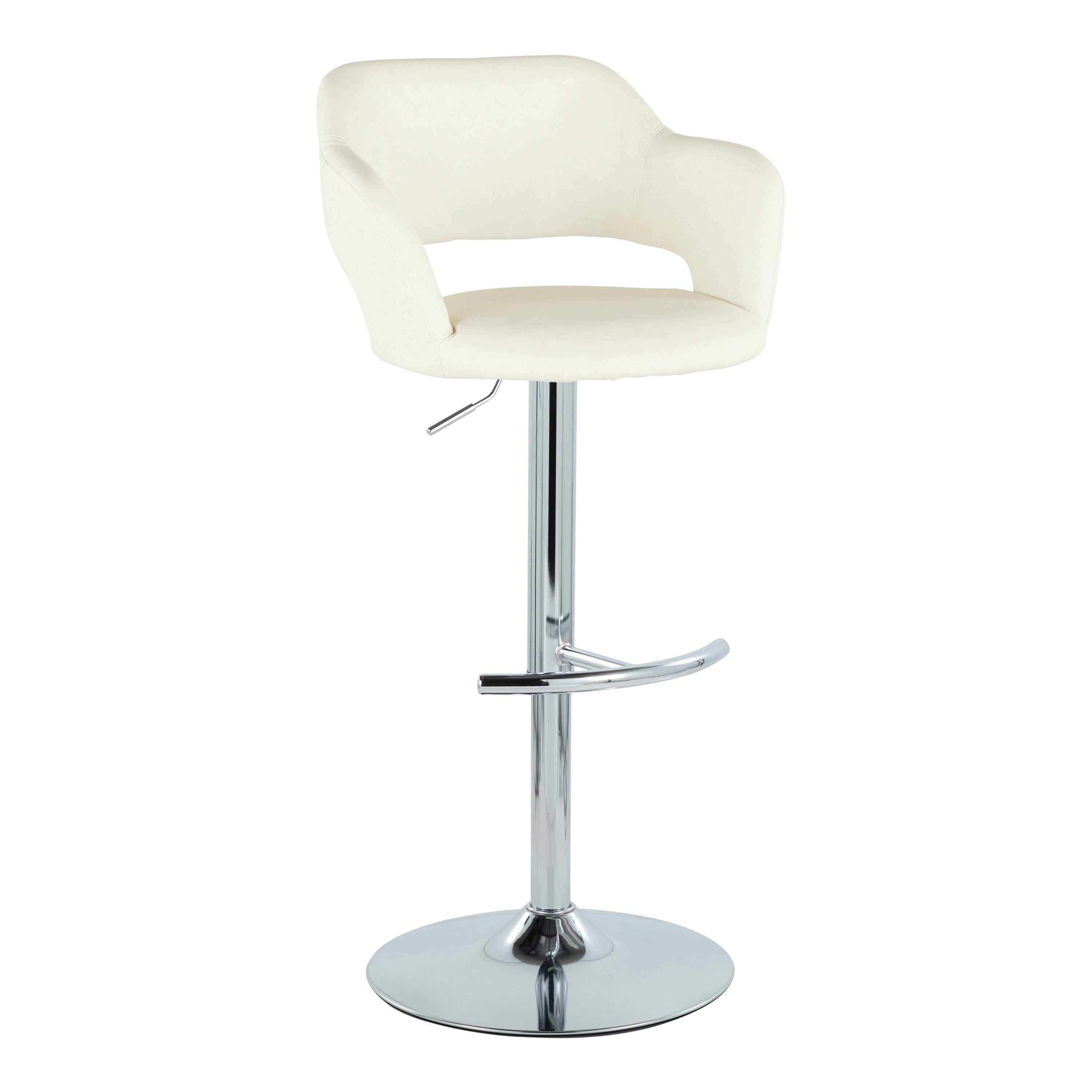 Contemporary Adjustable Barstool with Swivel