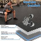 0.79 Inch Thick Gym Floor Mats, 12 Tiles
