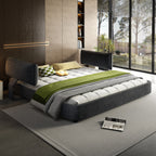King Size Cloud Bed Frame with Oversized Padded Movable Headboard