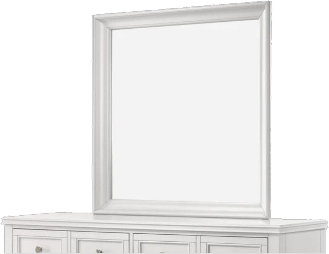 White Square Mirror