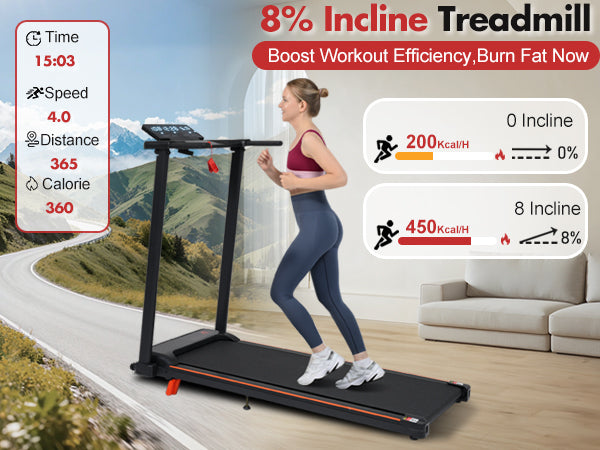 Portable Treadmill with 8% Incline