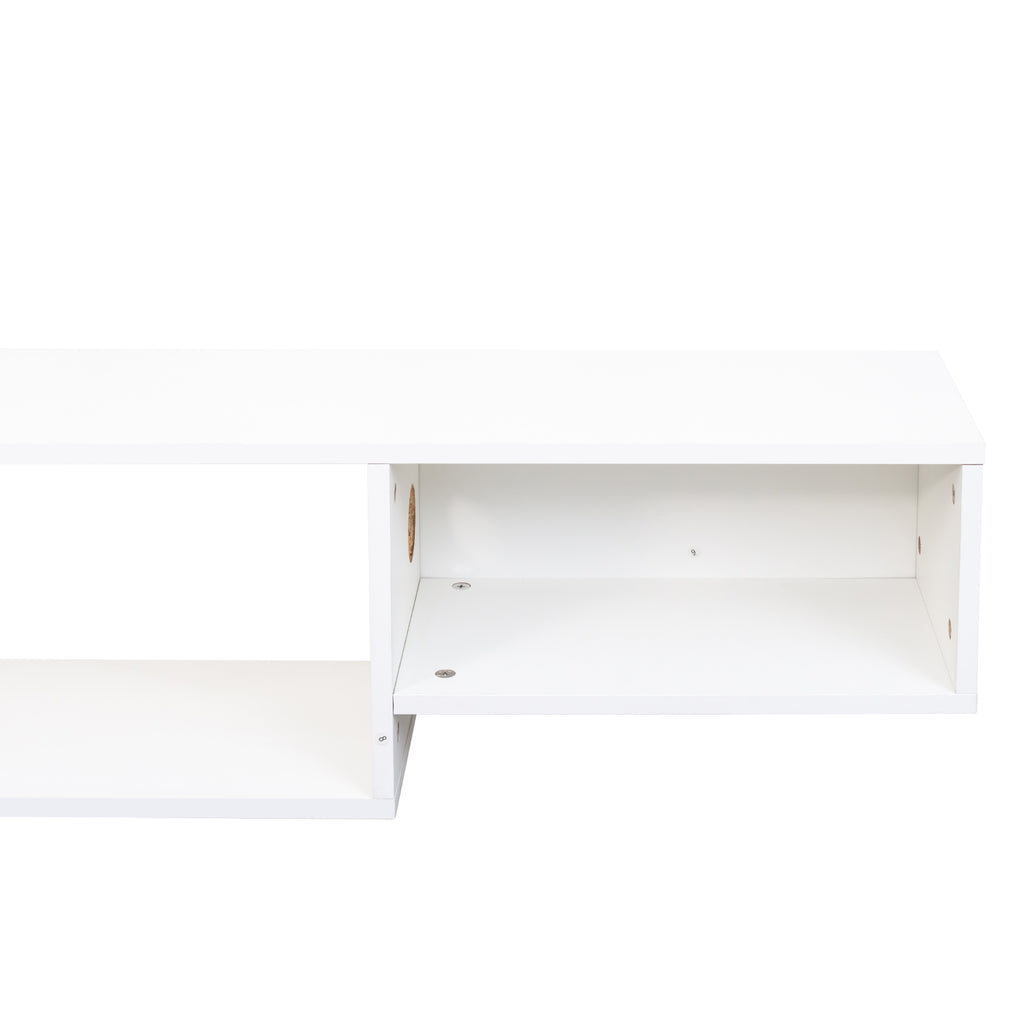 65.35in Wall Mounted Floating TV Stand with Color LEDs