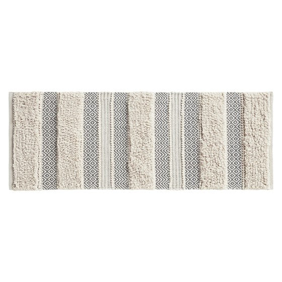 Woven Texture Stripe Bath Rug