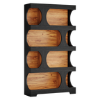 71.26" Tall 4-Tier S-Shaped Bookcase