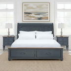 America King Size Sleigh Bed, Corduroy